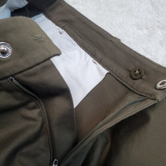 L-RL Lauren Active Ralph Lauren Khaki Green 11" Inseam Chino Shorts Women 10 - Picture 5 of 7